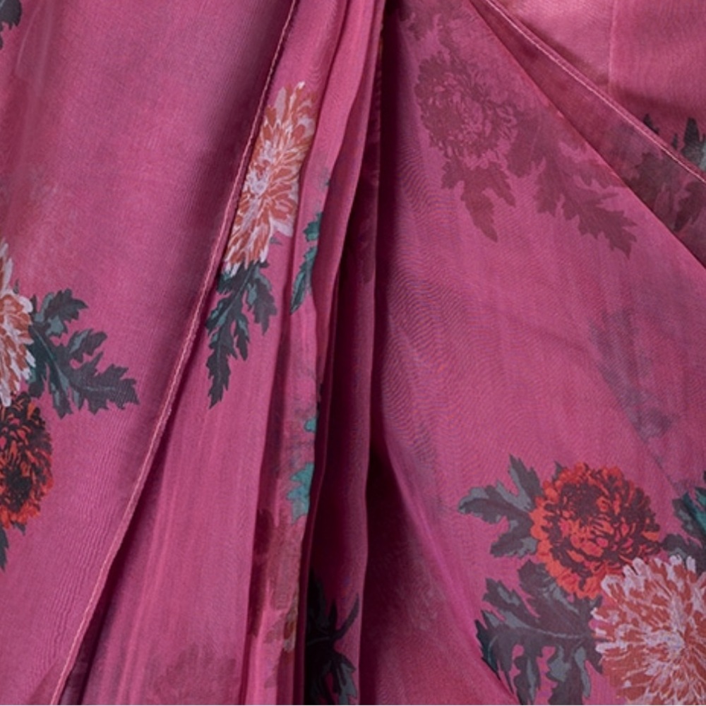 Elegant Purple Floral Women's Dress - Picture 5 of 6